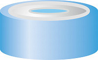 N20 bimetal cap,blue/silver, blue SIL/PTFE, pk/100