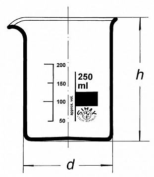 Kádinka nízká s výlevkou, 1000ml, SIMAX