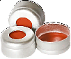 Cap, 11mm crimp, PTFE/Red sil, 1000PK