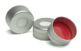 Crimp cap 11mm, Septa PTFE/S 100/PK