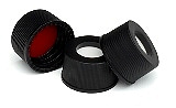 Blk cap, PTFE/Si sept,.060in,instd,100Pk