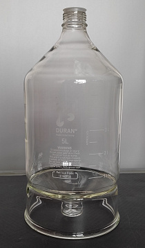 Láhev zásobní HPLC s kónickou základnou, čiré sklo, GL 45, 5000ml, DWK