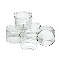 Glass beakers 25mL, bulk std, PSD, 5/pk