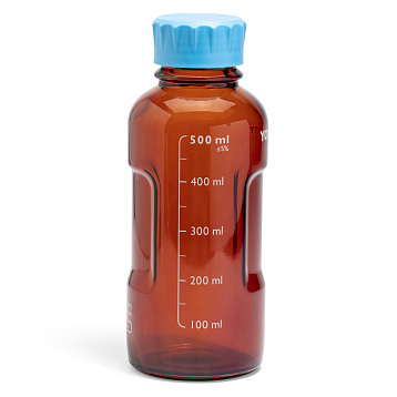 Solvent bottle amber 500ml with cap