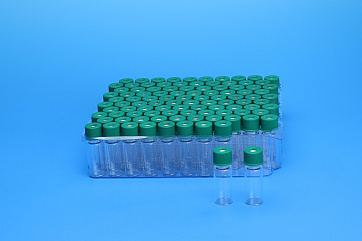 Amber 8-425mm Threaded Vial, 12x32mm, Black Polypr