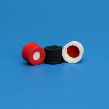 8-425mm White Open Hole Polypropylene Closure, Red